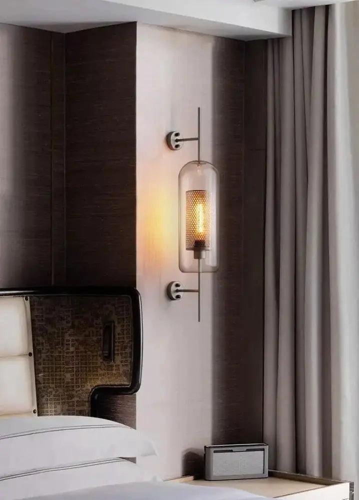 Amber Glass Brass Sconce