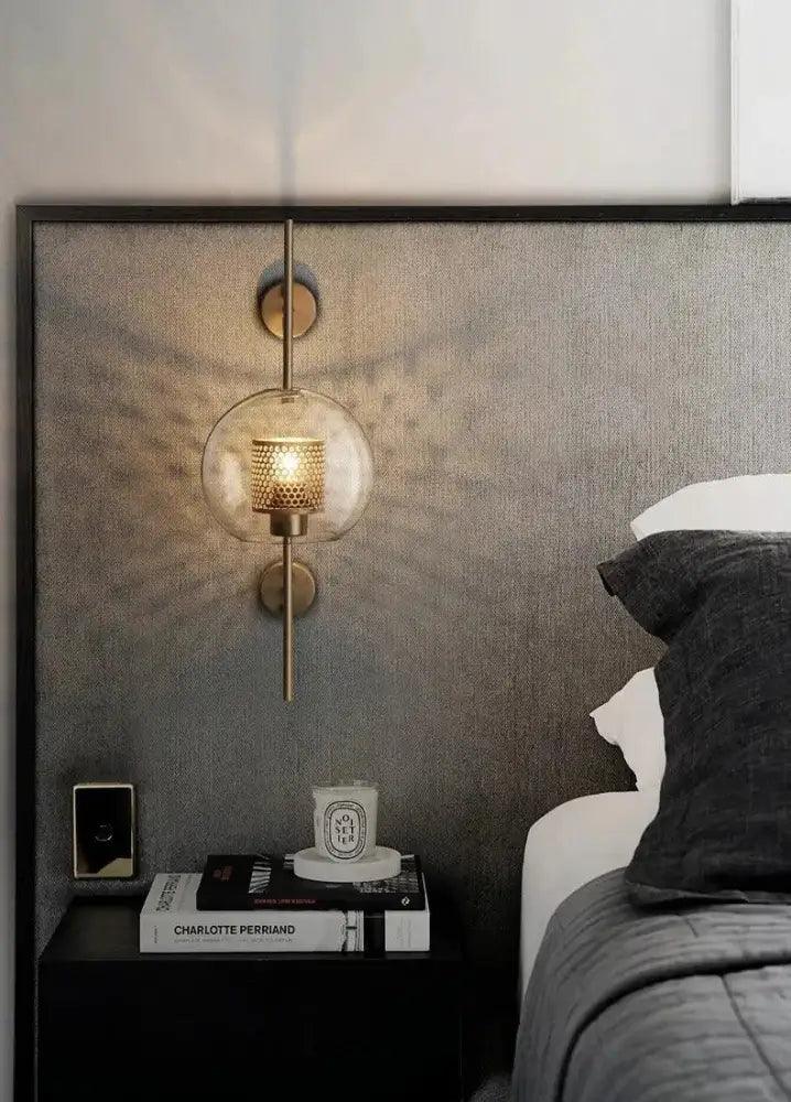 Amber Glass Brass Sconce