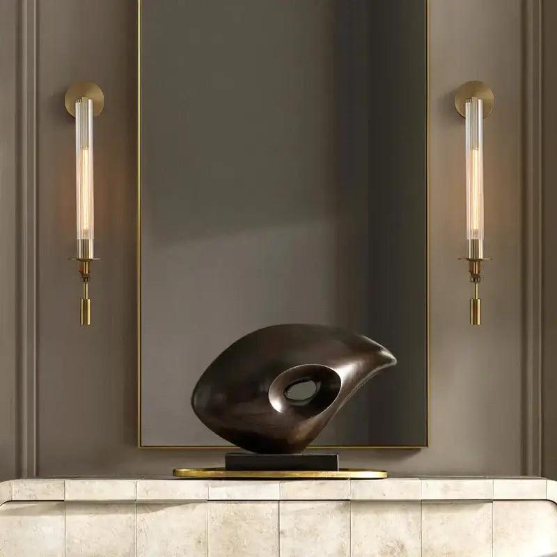 Gold Glass Wall Sconce