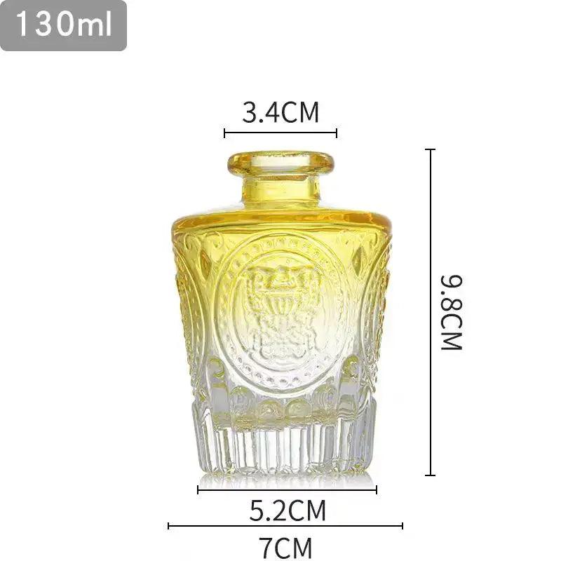 Multicolor Ribbed Glass Vase