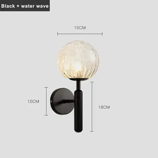 Gold Frosted Globe Sconce