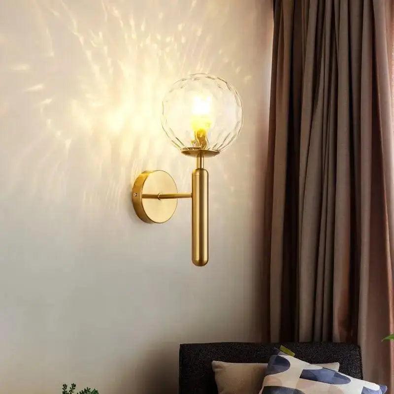 Gold Frosted Globe Sconce
