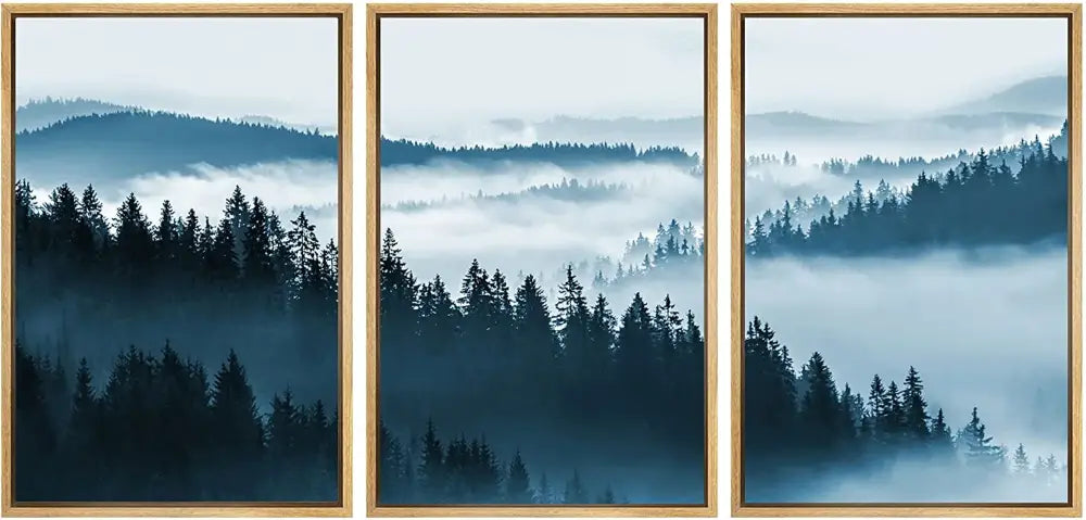 Misty Blue Canvas Set