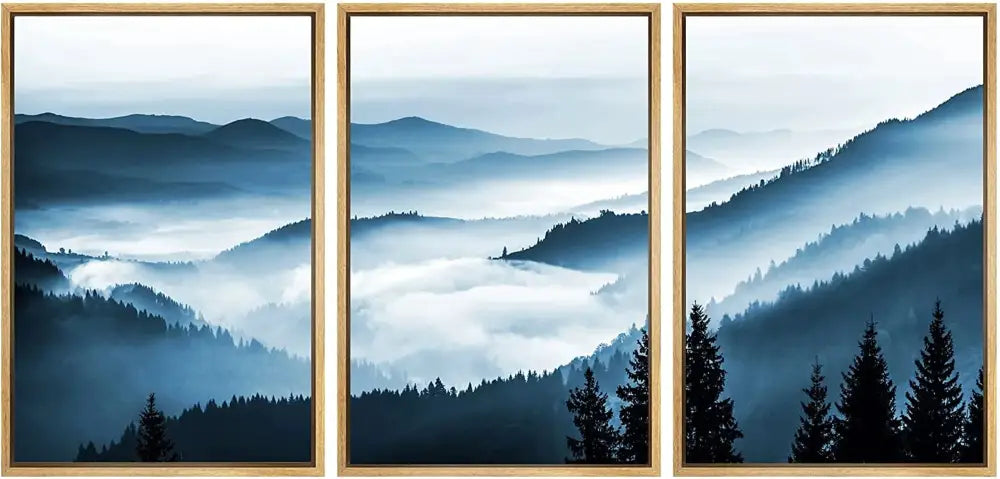 Misty Blue Canvas Set