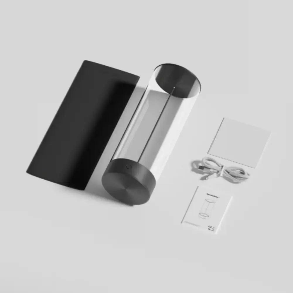 Black Glass Table Lamp