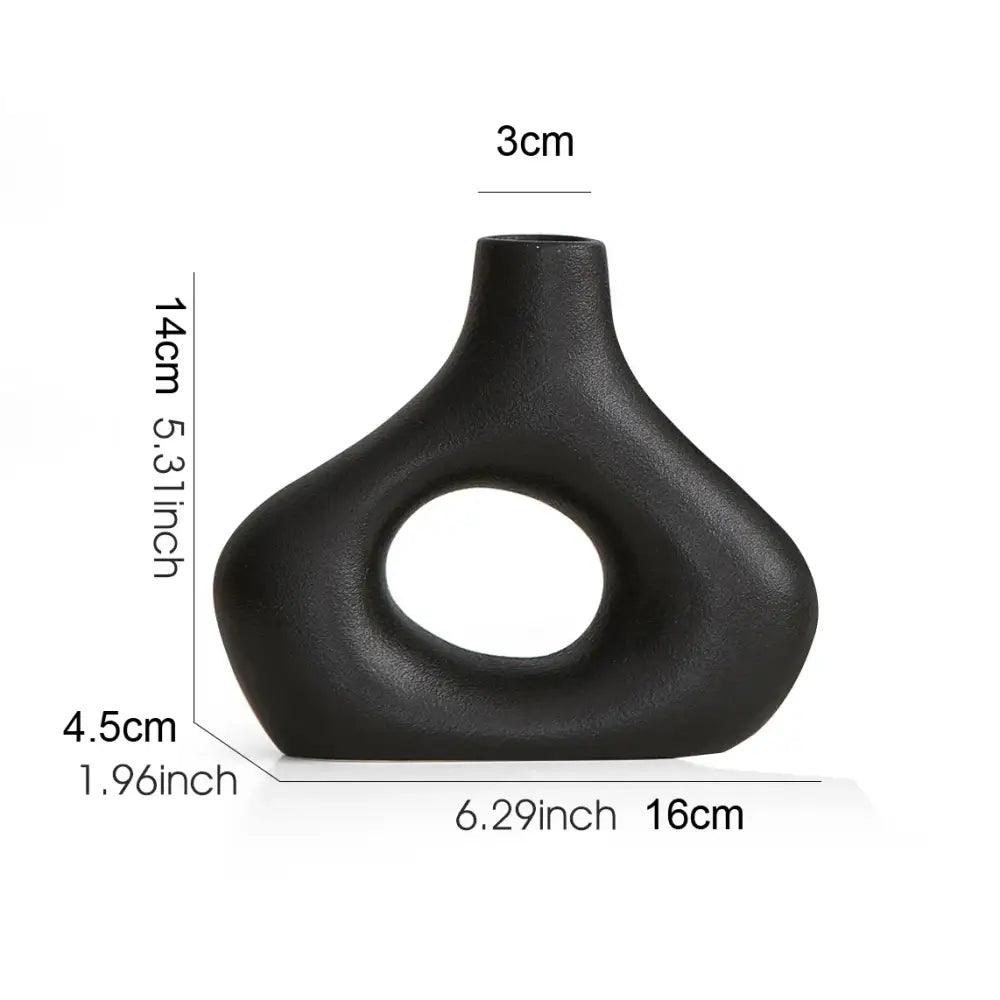 Matte Black Nordic Vase