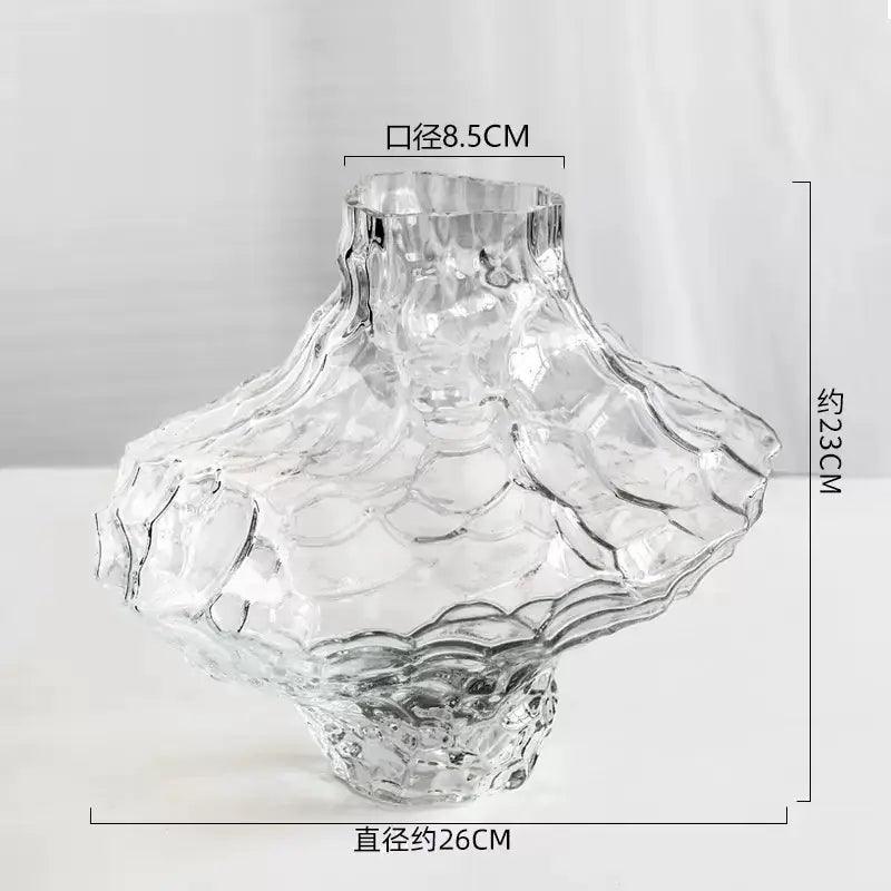Gray Frosted Glass Vase