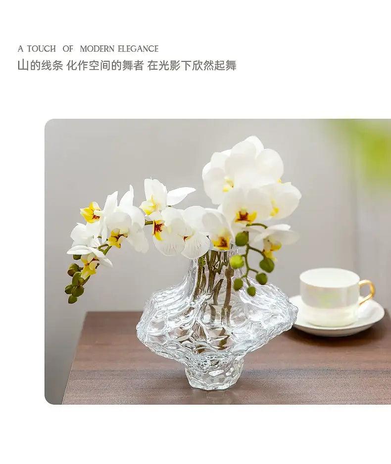 Gray Frosted Glass Vase
