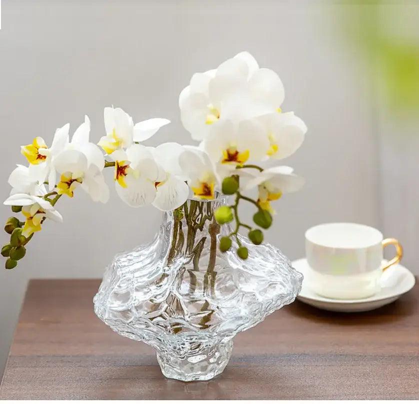 Gray Frosted Glass Vase