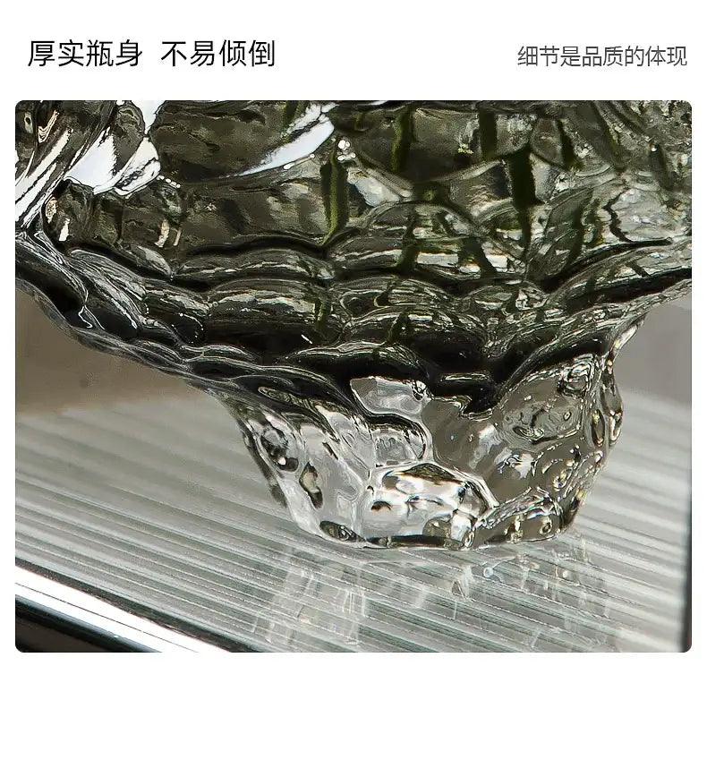 Gray Frosted Glass Vase