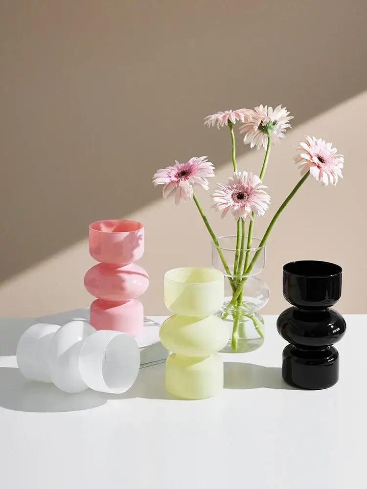 Black Stacked Ceramic Vase