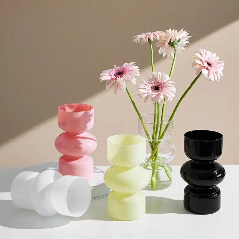Black Stacked Ceramic Vase