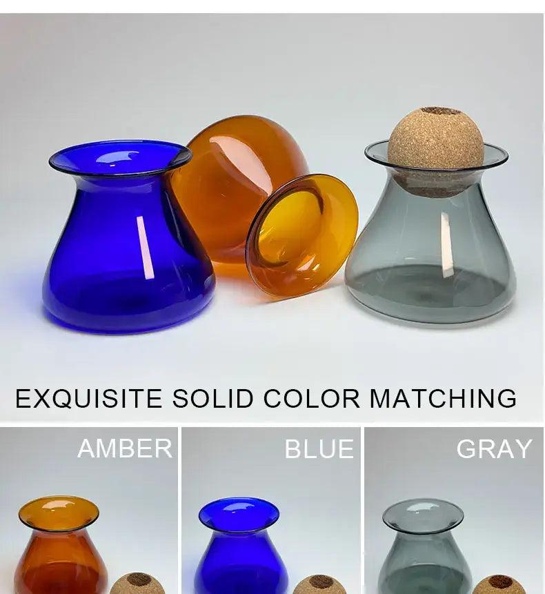 Blue Nordic Glass Vase
