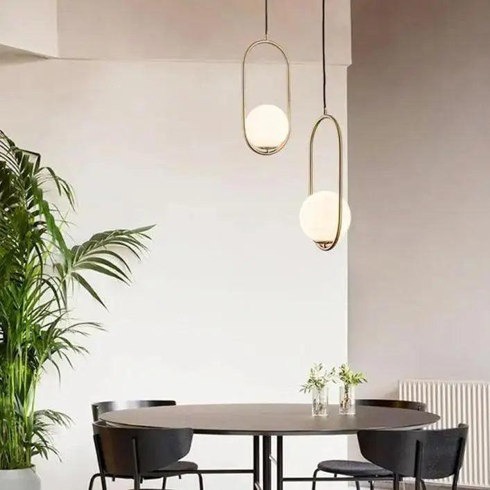 Gold Glass Pendant Light