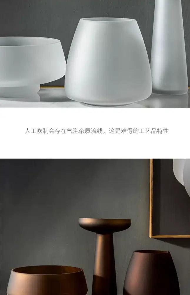 Bronze Frosted Glass Vase