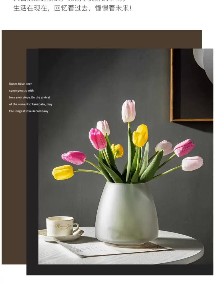 Bronze Frosted Glass Vase