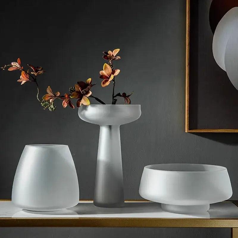 Bronze Frosted Glass Vase