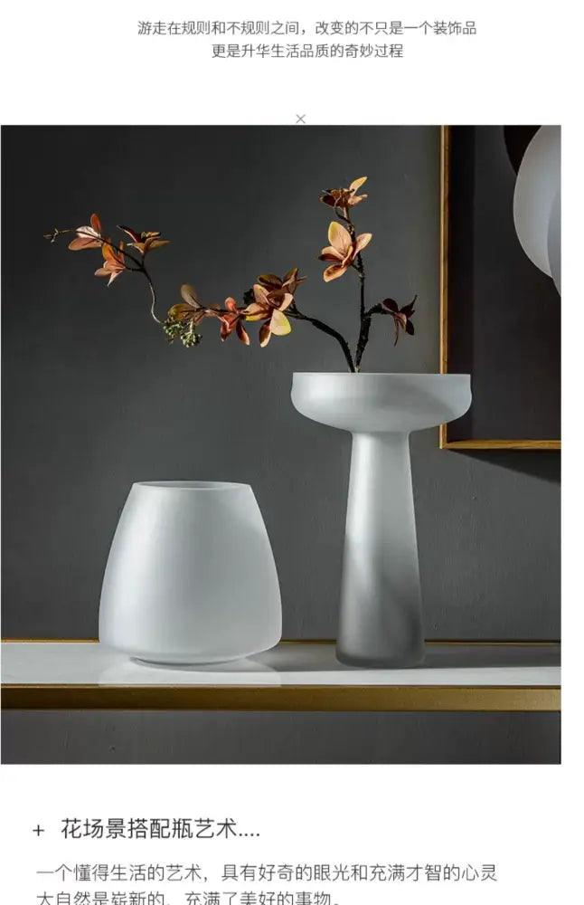 Bronze Frosted Glass Vase