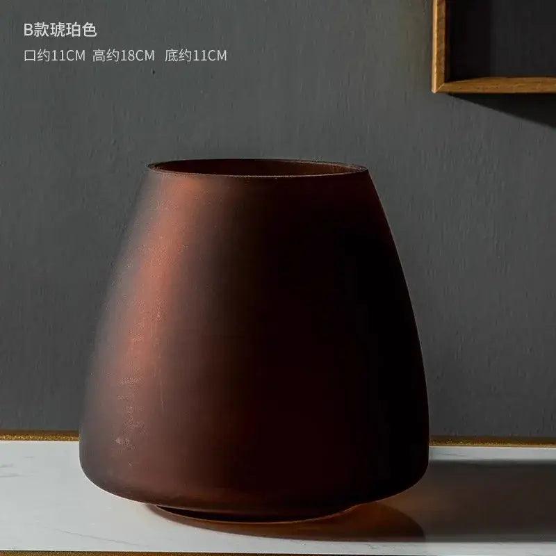 Bronze Frosted Glass Vase