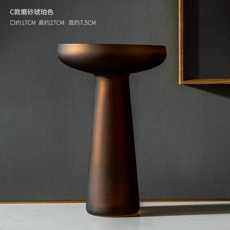 Bronze Frosted Glass Vase
