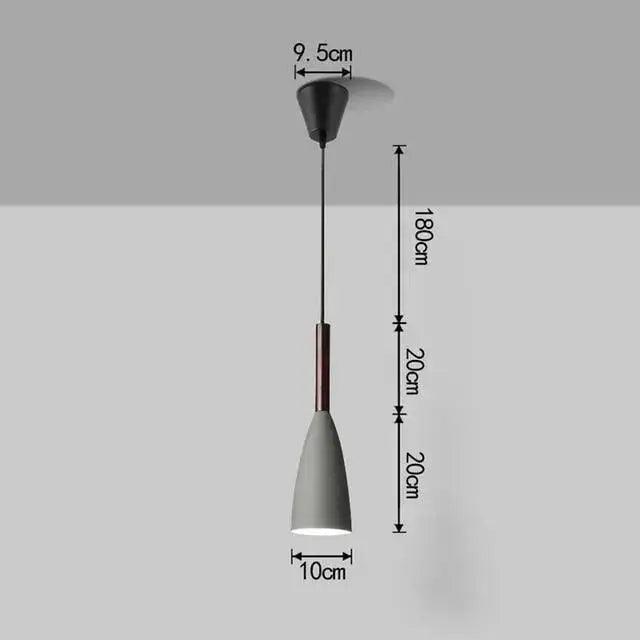 Black White Gray Pendant Light