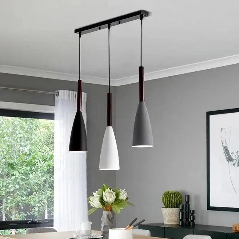 Black White Gray Pendant Light