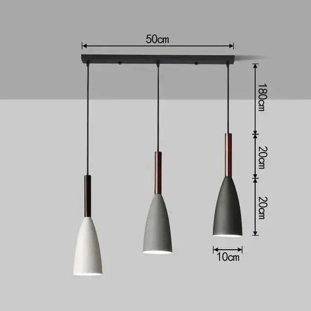 Black White Gray Pendant Light