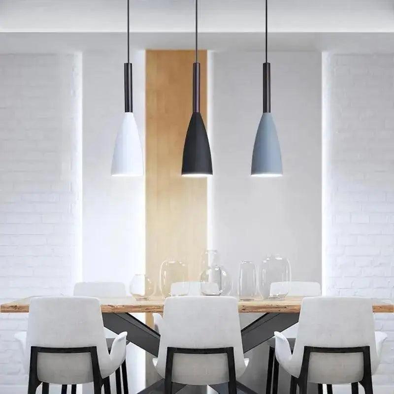 Black White Gray Pendant Light