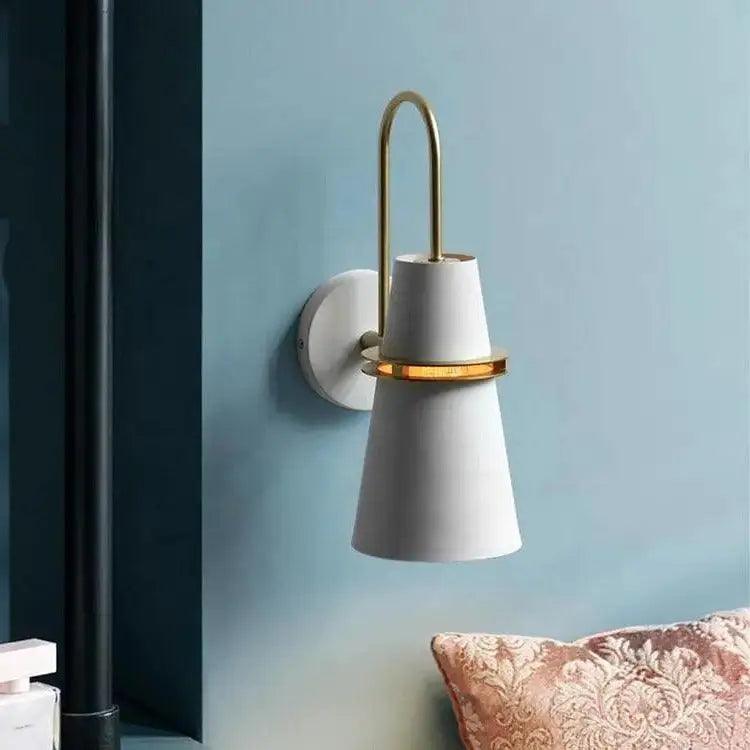 Blue Brass Conical Sconce