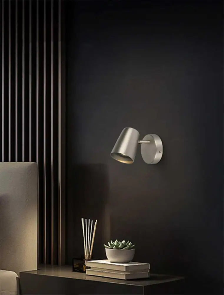 Nickel Conical Wall Spotlight