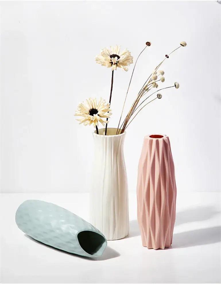 White Nordic Plastic Vase