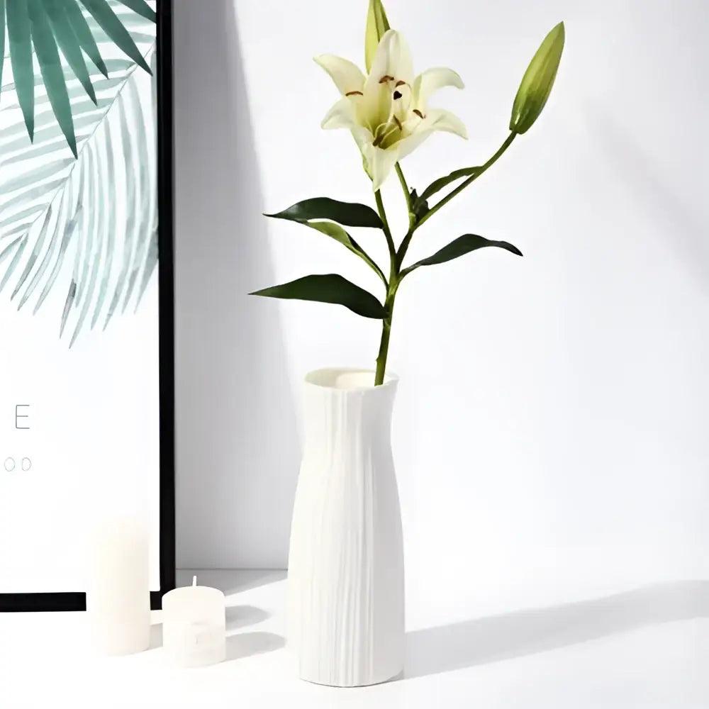 White Nordic Plastic Vase