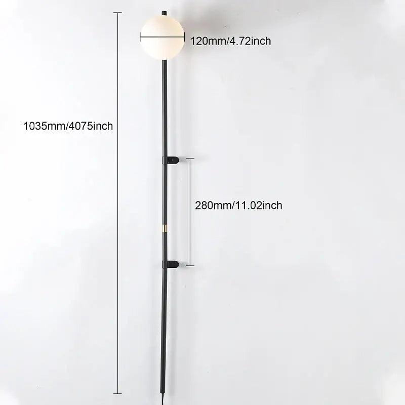 White Globe Wall Sconce