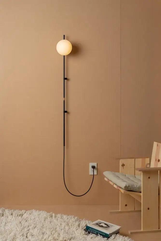 White Globe Wall Sconce