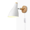 White Wood Wall Sconce - US Plug