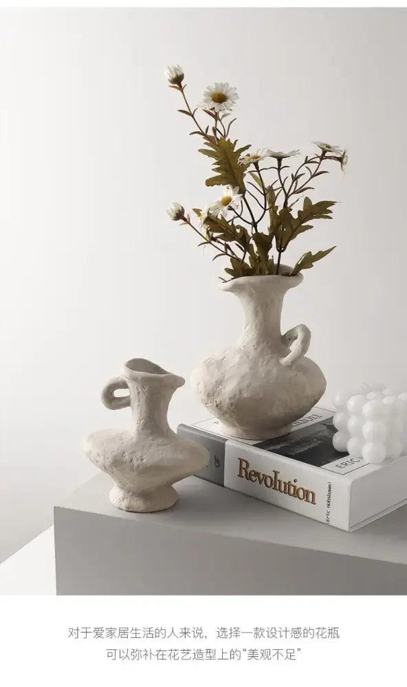 White Ceramic Flower Pots
