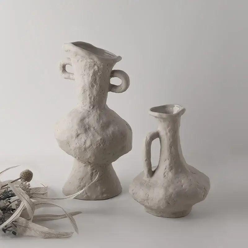 White Ceramic Flower Pots
