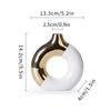 Black Gold Circle Vase - A