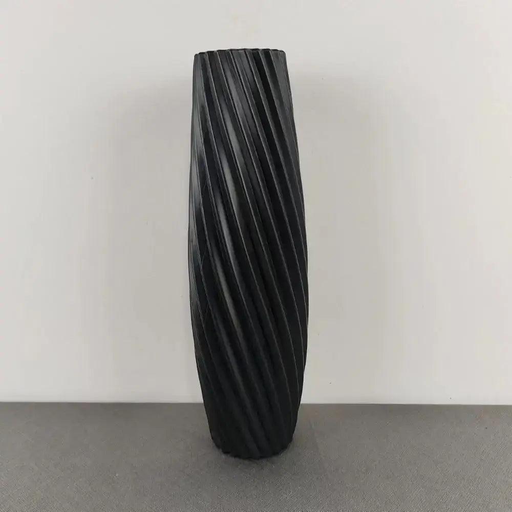 Multicolor Ribbed Plastic Vase