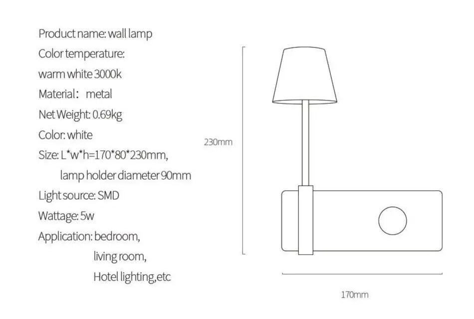 White Nordic Wall Light