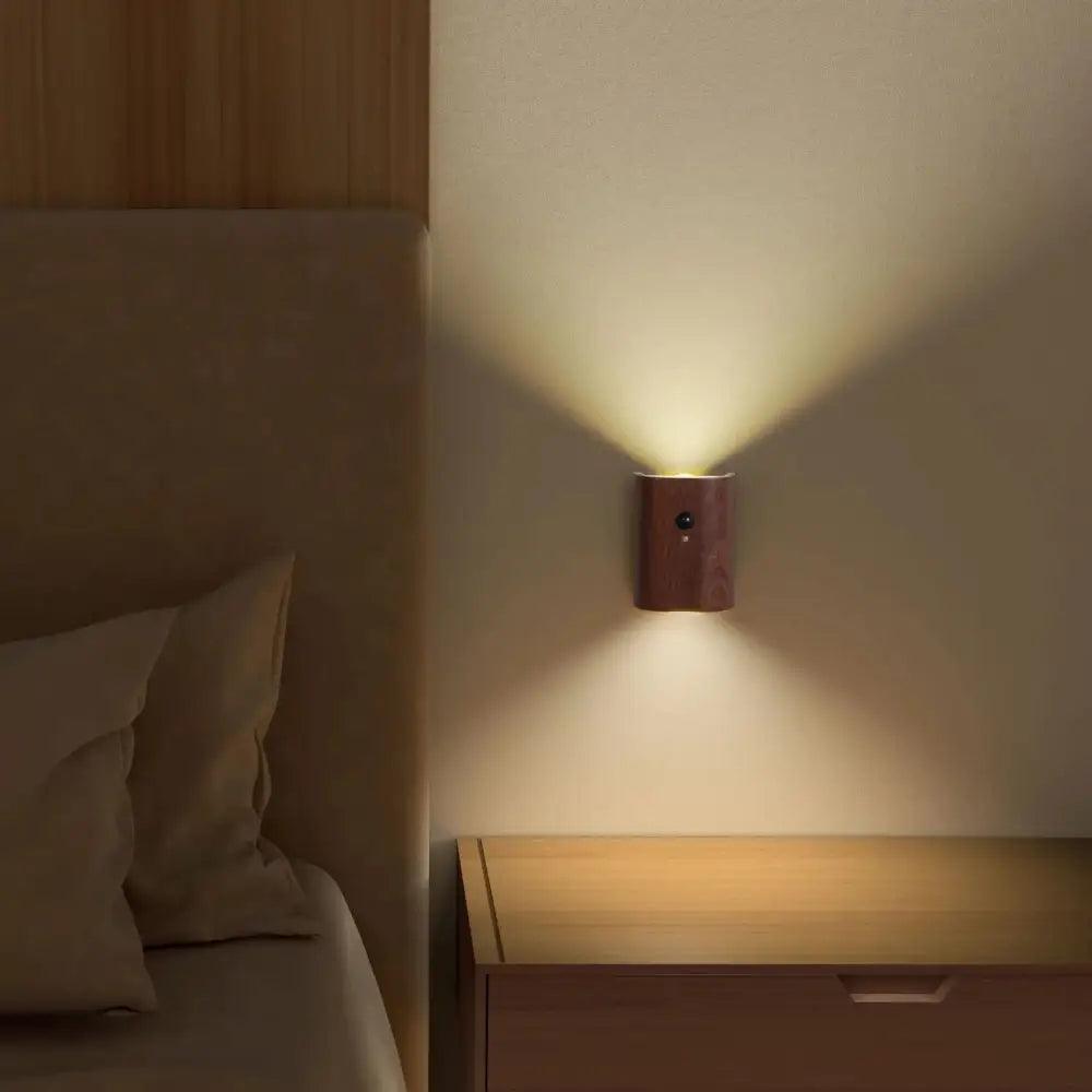 Dark Wood Motion Sconce