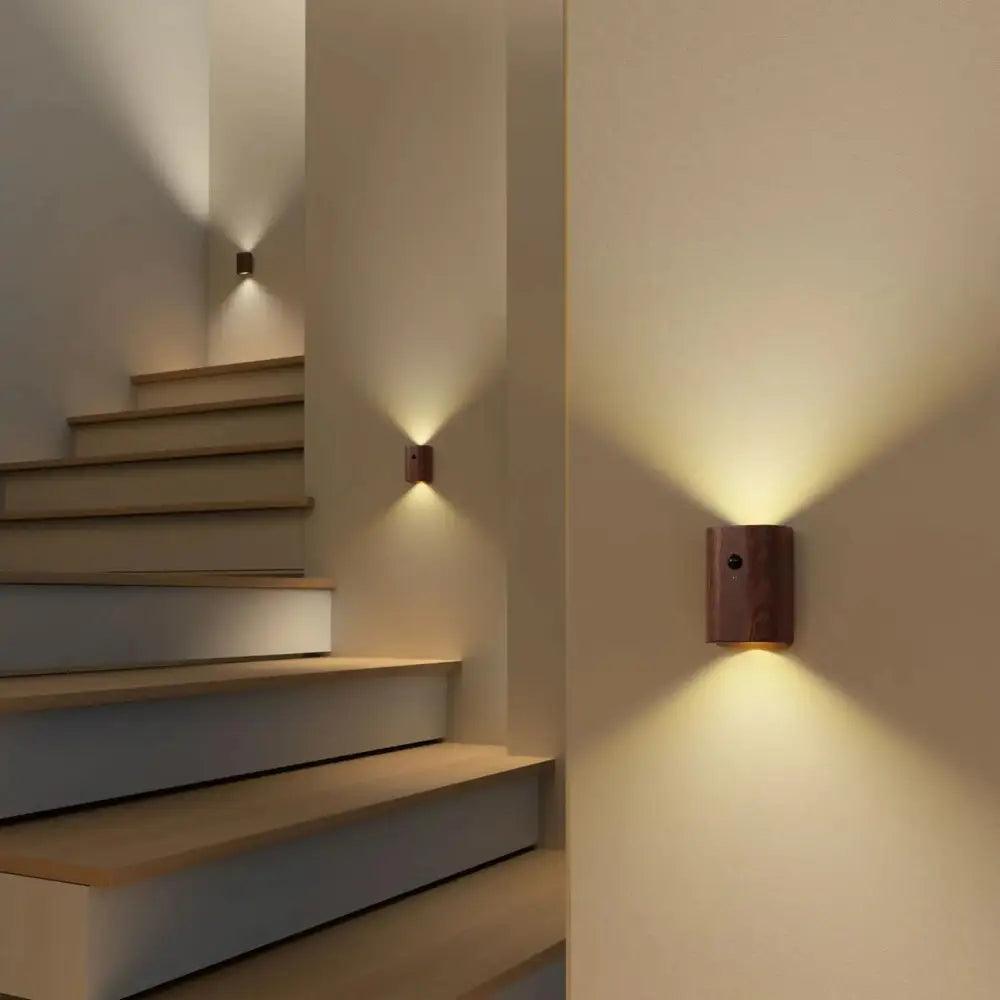 Dark Wood Motion Sconce