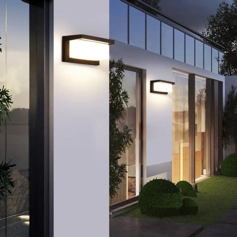 Black Motion Porch Light