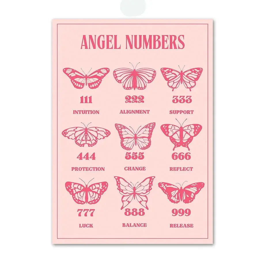Pink Angel Number Poster