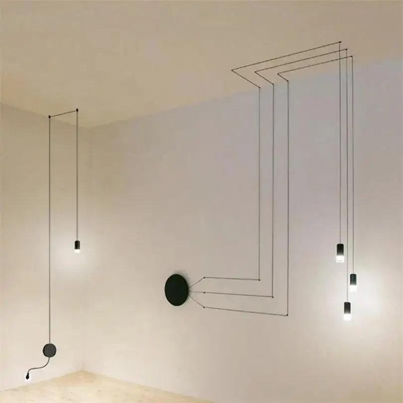 Black Cylindrical Pendant Lights