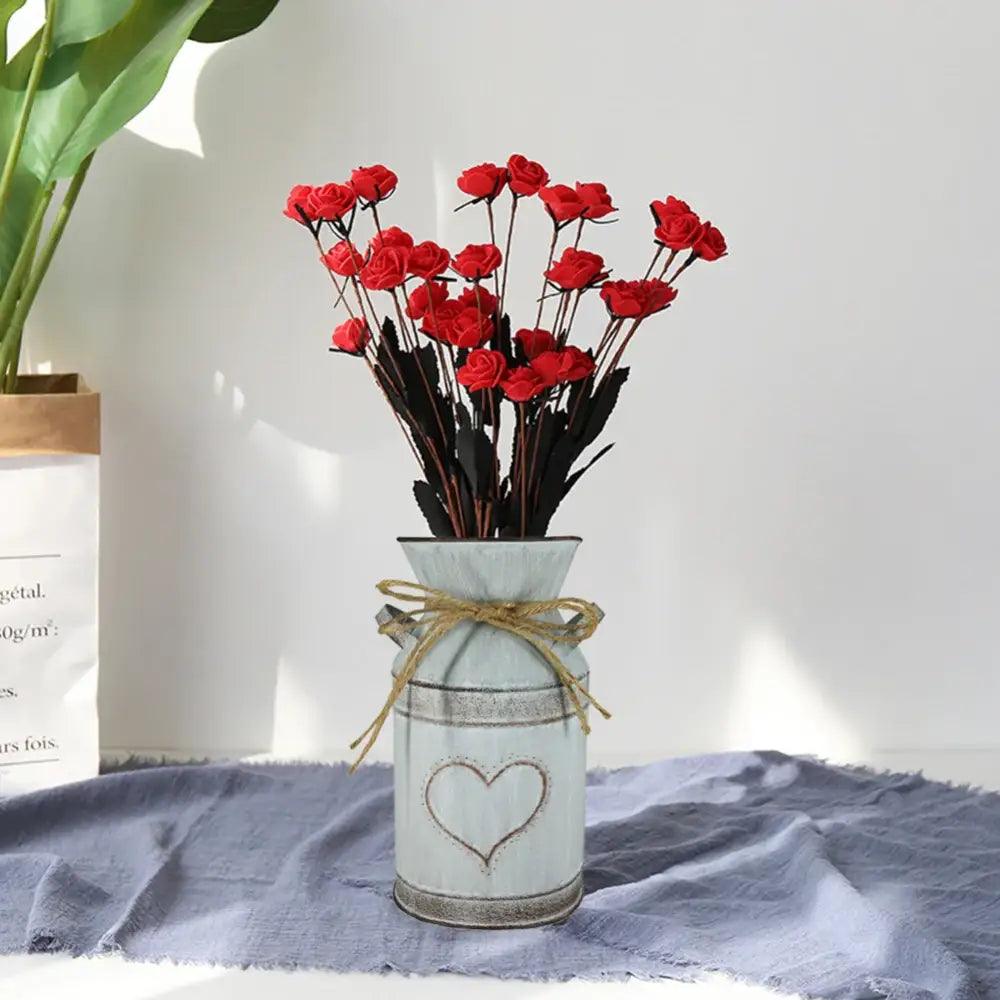 White Metal Vase Holder