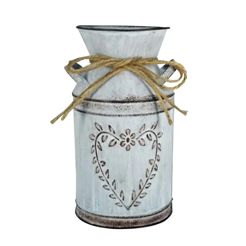 White Metal Vase Holder