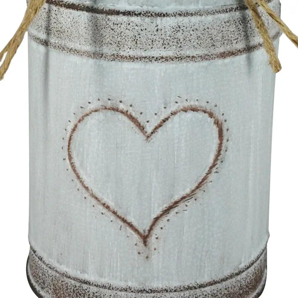 White Metal Vase Holder