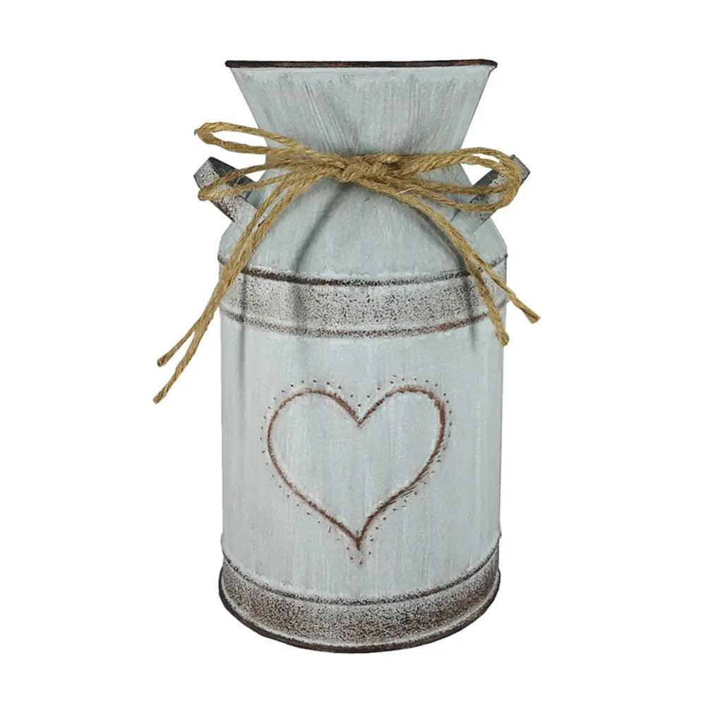 White Metal Vase Holder