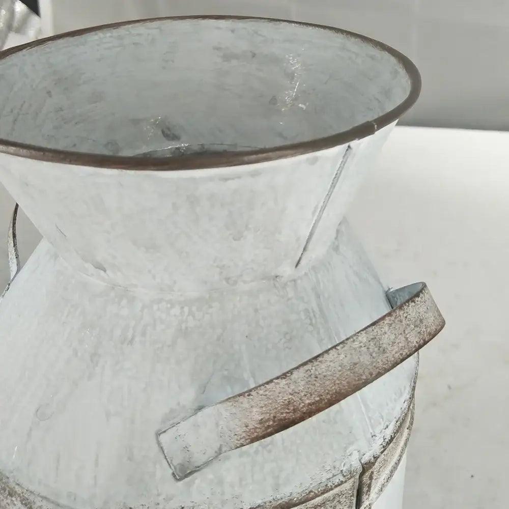 White Metal Vase Holder